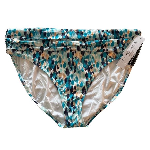 La Blanca Plus Size Seaglass Abstract Print Bikini Bottom Only - Size 20W - Picture 2 of 7